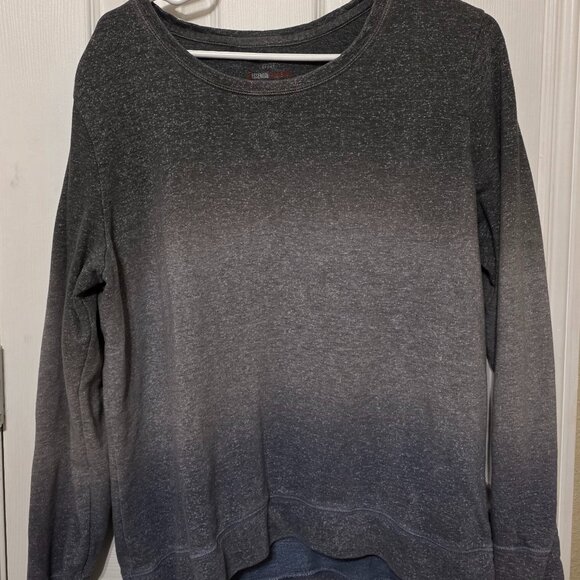 Style & Co Sport The Essential Sweatshirt XL Monochrome Gray and Blue - Picture 1 of 3